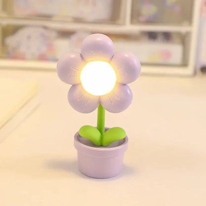 Lampe de table décorative forme fleur compacte