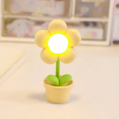 Lampe de table décorative forme fleur compacte