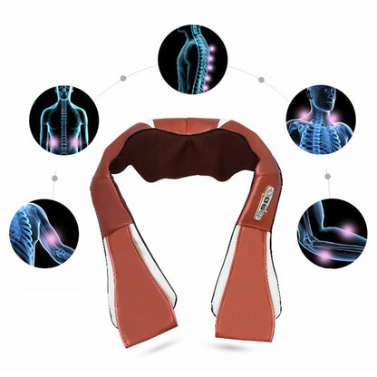 NeckEase™ – Masseur de Cou avec Pétrissage Profond & Chaleur Apaisante