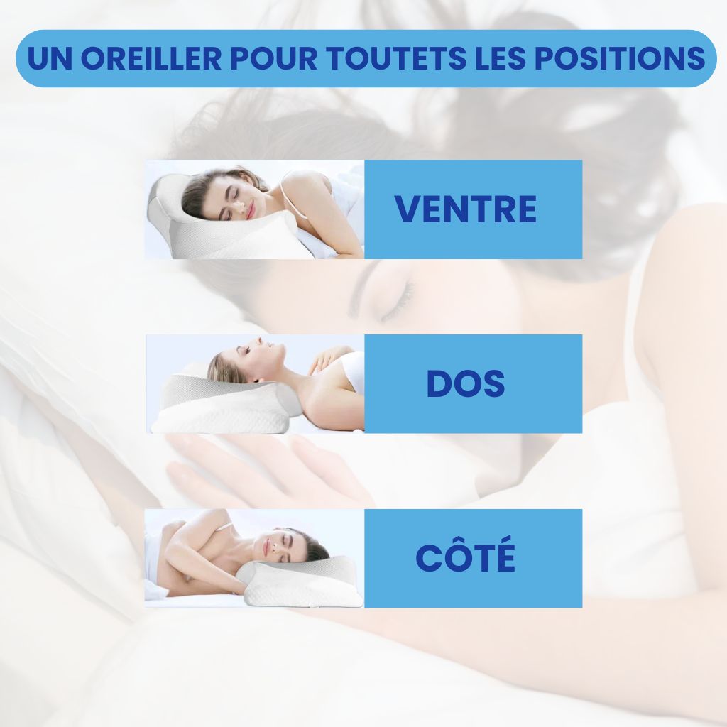 NeckEase™ – Oreiller Cervical Ergonomique à Mémoire de Forme