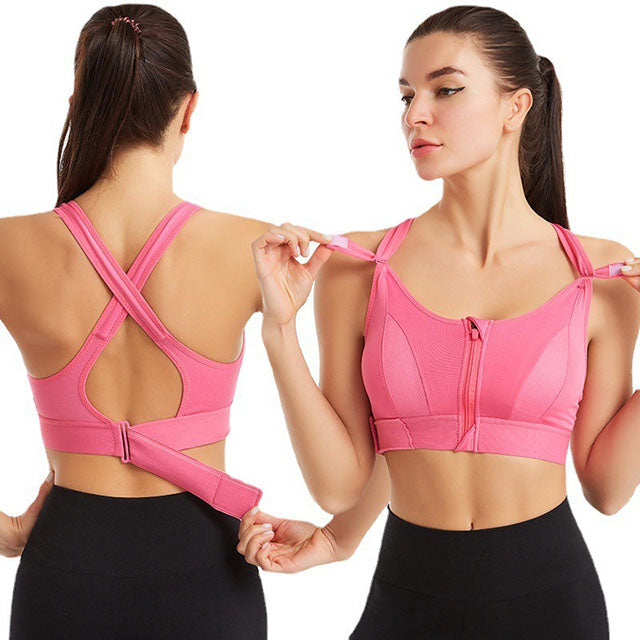 Brassière de sport réglable en tissu confortable