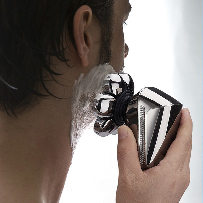 Rasoir électrique étanche à LED avec tête nez et barbe supplémentaire