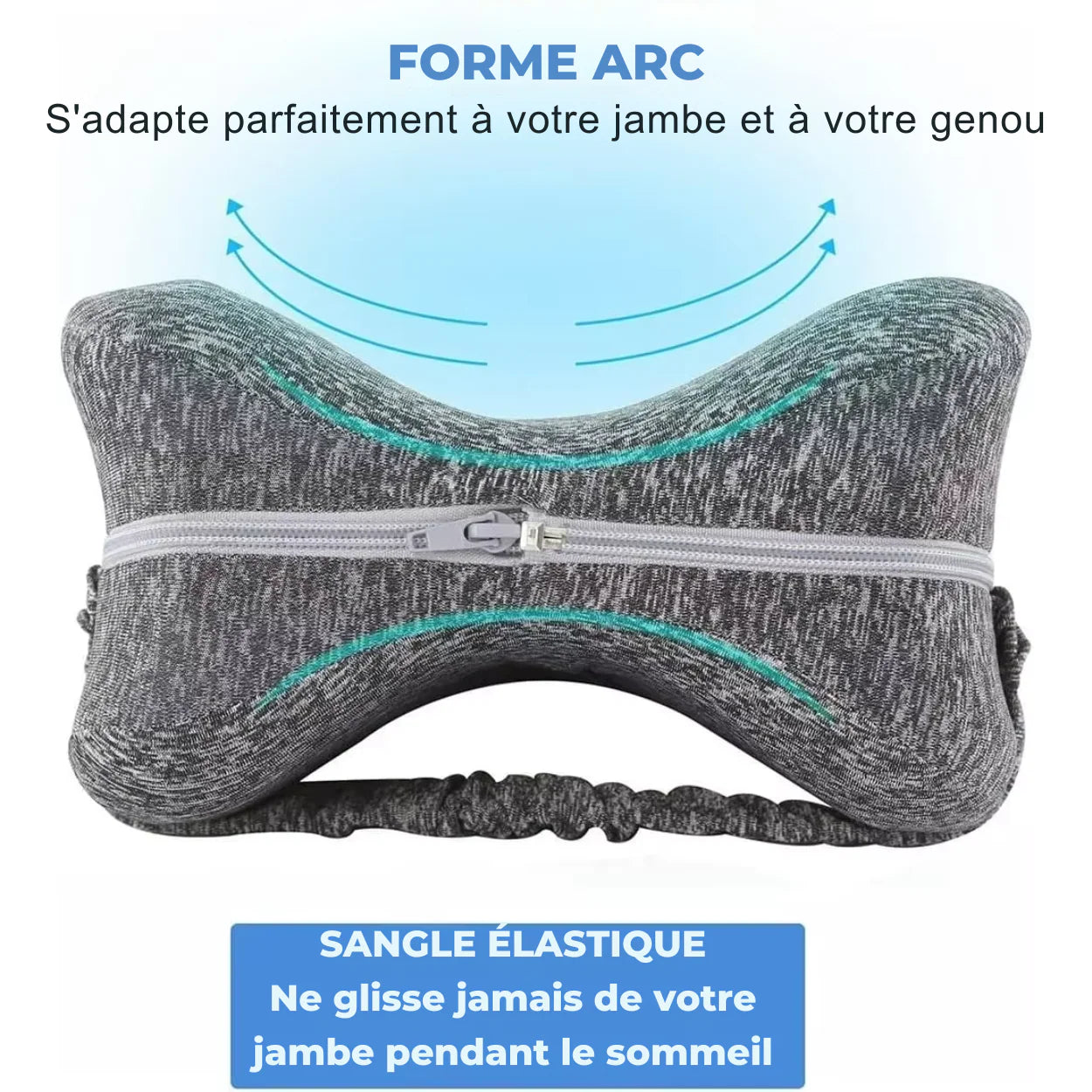 Oreiller Lombaire Ergonomique de Jambe à Mémoire de Forme