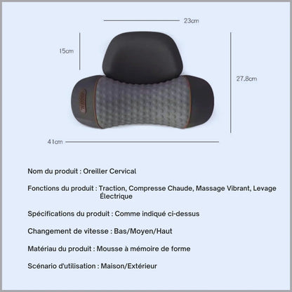 Oreiller Cervical Chauffant et Massant