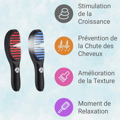Peigne de massage capillaire 3-en-1 soin intensif cheveux épais