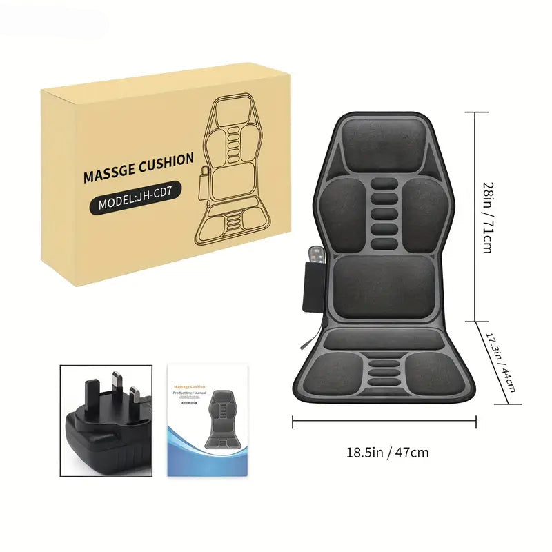 RelaxMax™ – Coussin ergonomique chaise avec massage complet et chaleur apaisante