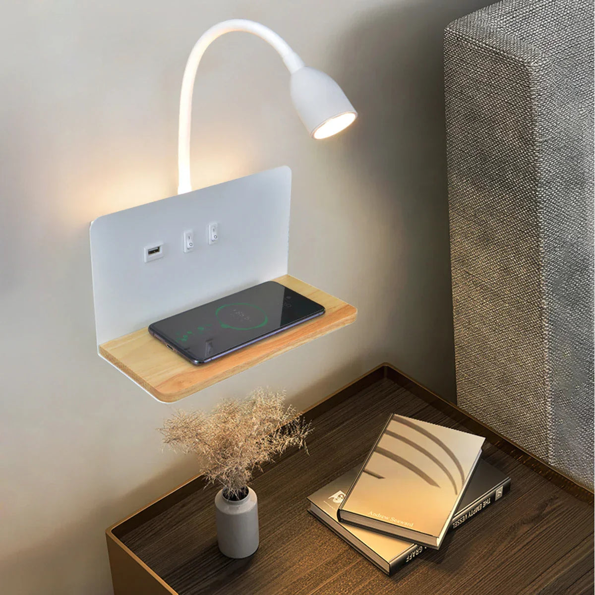 Lampe Murale LED avec Prise USB - Santeova