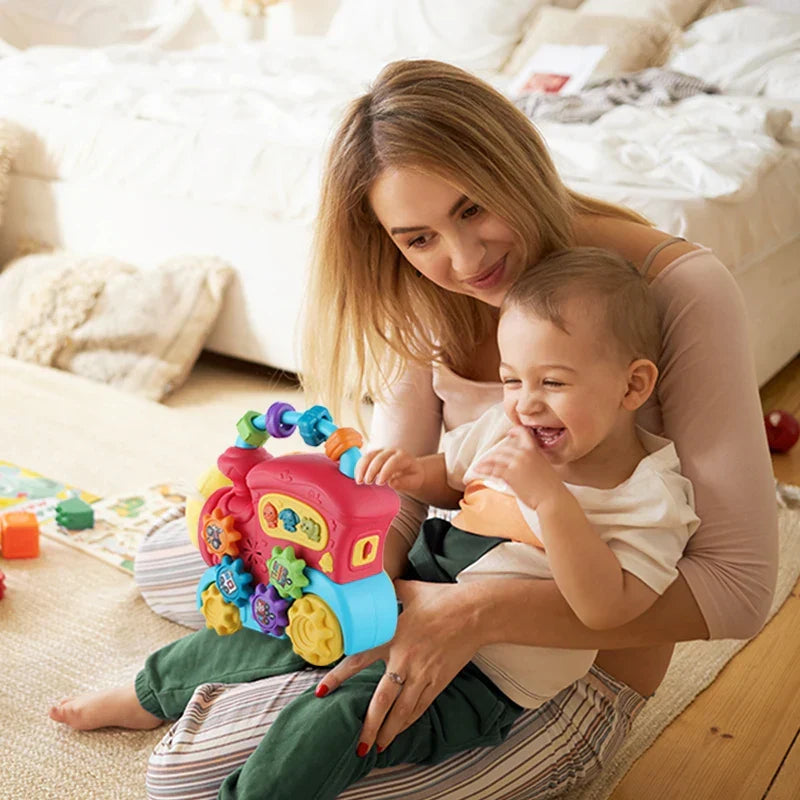 Jouet éducatif musical Montessori avec formes variées en boucle