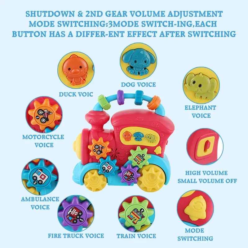 Jouet éducatif musical Montessori avec formes variées en boucle