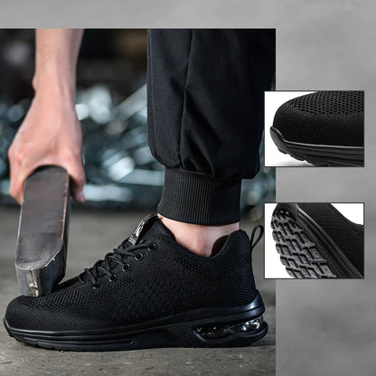 Chaussures de sécurité légères à coussin d'air antidérapantes