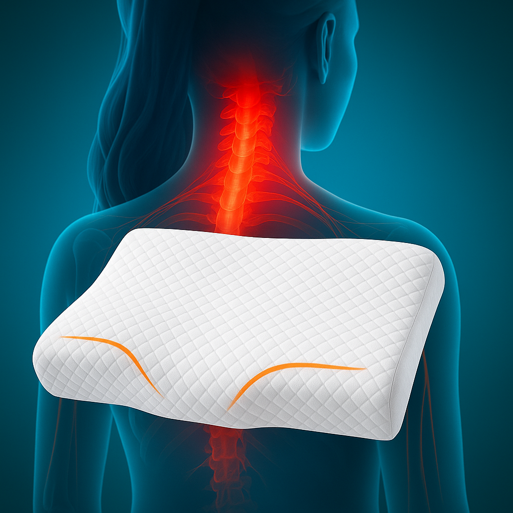 SpinaSoft™ – Oreiller Cervical Ergonomique à Mémoire de Forme