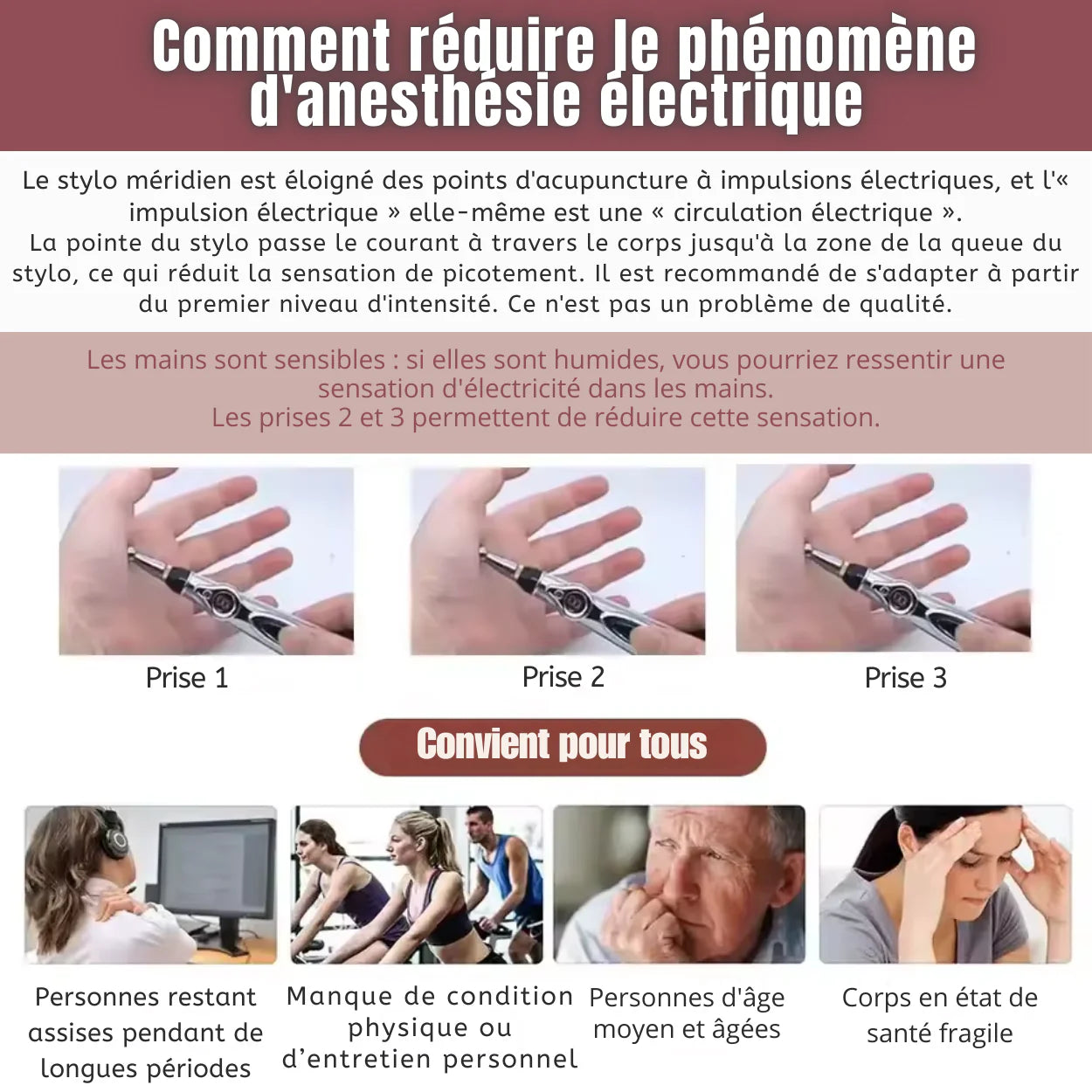 Stylo Acupuncture Électronique Soulagement Naturel