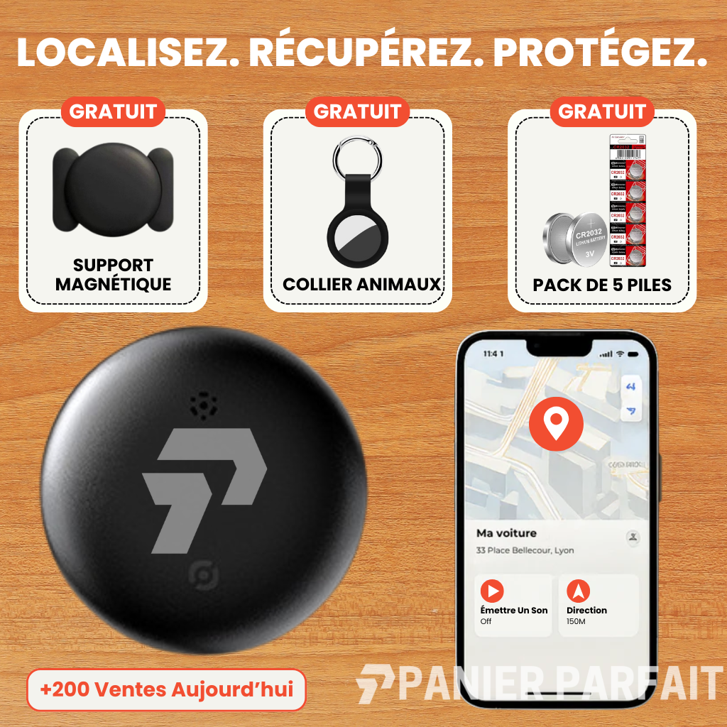 Traceur GPS sans abonnement compatible Android iOS pour scooter