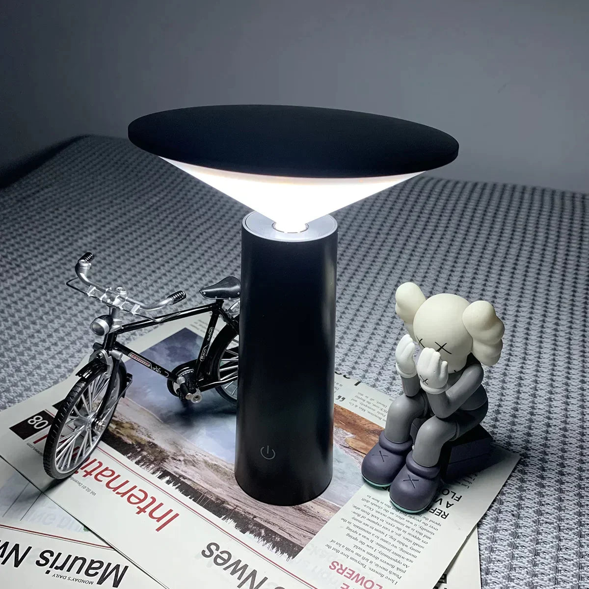 Lampe de table sans fil à éclairage LED rechargeable