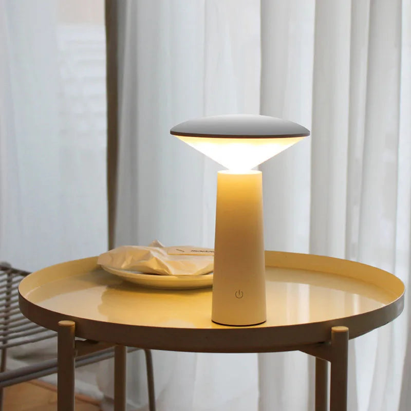 Lampe de table sans fil à éclairage LED rechargeable
