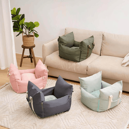 Panier de voiture pour chien confortable et sécurisé