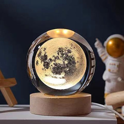 Lampe de nuit décorative en cristal 3D
