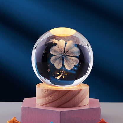 Lampe de nuit décorative en cristal 3D