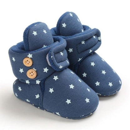Chaussons bébé en polaire à fermeture scratch