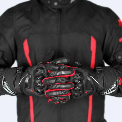 Gants de moto imperméables en textile renforcé