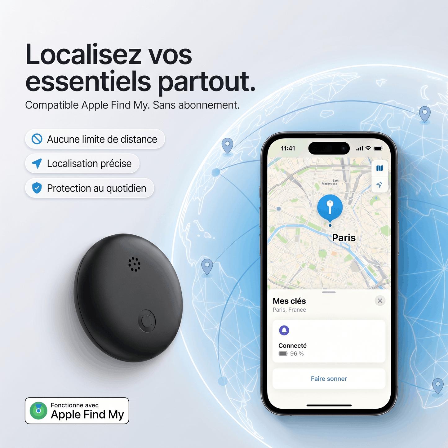 Santeova – Traceur GPS Sans Abonnement | Compatible Android & iOS