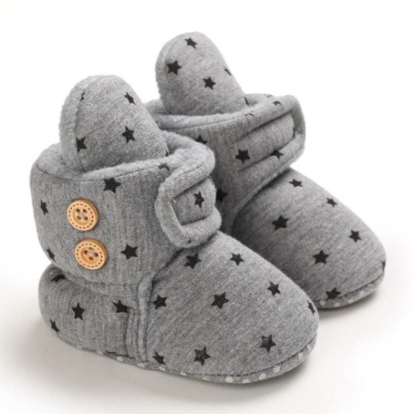Chaussons bébé en polaire à fermeture scratch