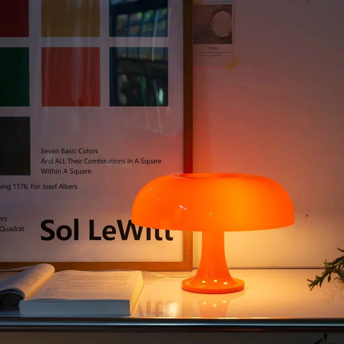 Lampe champignon LED design nordique